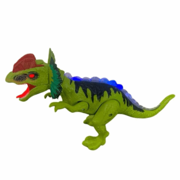 Dinossauro de brinquedo que anda e solta fumaça, acende luz e emite som - Imagem 3