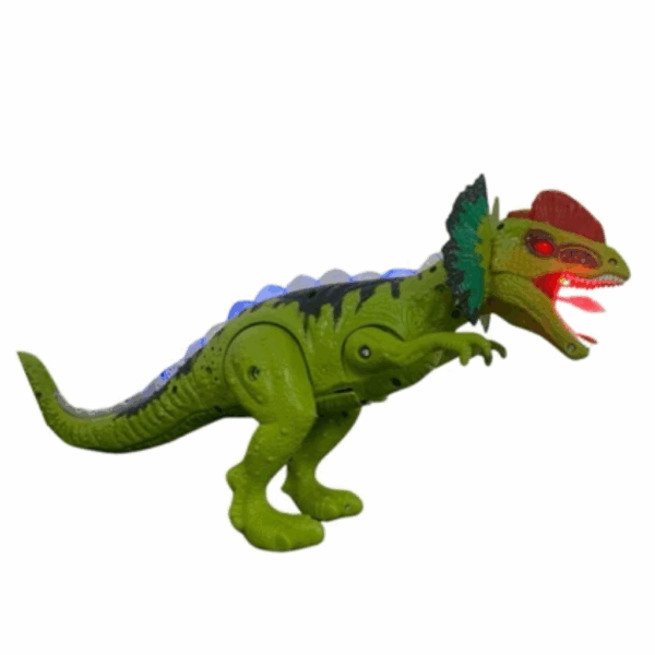 Dinossauro de brinquedo que anda e solta fumaça, acende luz e emite som - Imagem 4