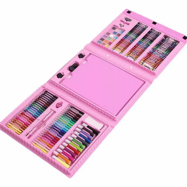 Maleta Escolar Desenho Pintura Perfeita Artista Rosa 208 Pçs - Imagem 3