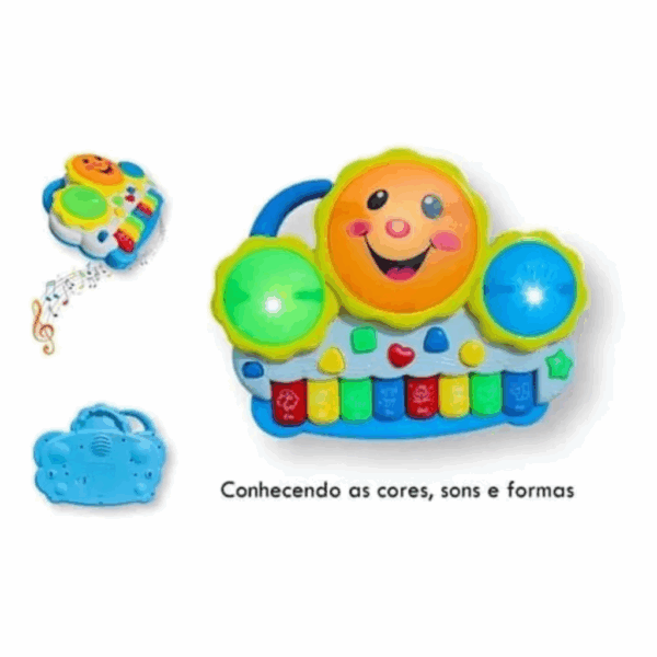 Brinquedo teclado Musical sol com luzes e sons | Brinquedo de alta qualidade para crianças educativo - Imagem 2