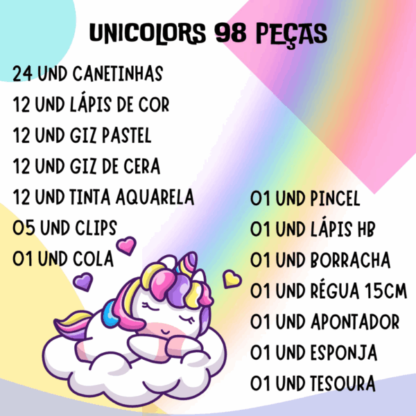 Maleta De Pintura Infantil Estojo Peças Unicórnio  Dinossauro Menino 98pcs - Imagem 6