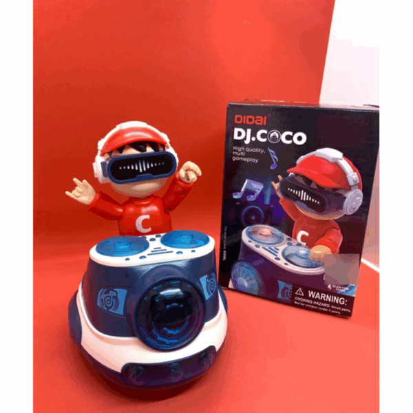 Boneco robo Dj coco maluco pista de dança interativa com luzes e som - Imagem 2