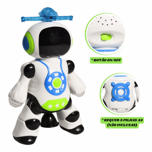 Brinquedo Robô Dançarino Sons E Luzes Brinquedo Musical - Imagem 4