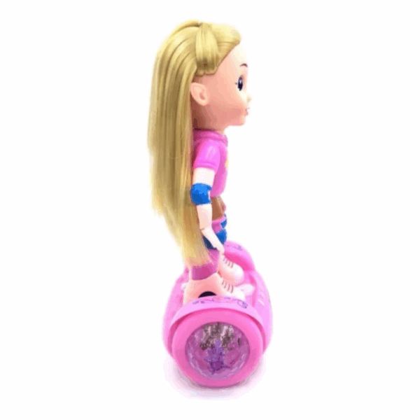 Brinquedo Boneca Rosa Overboard Anda Com Luzes e Sons Grande Bate e Volta Giros - Imagem 5