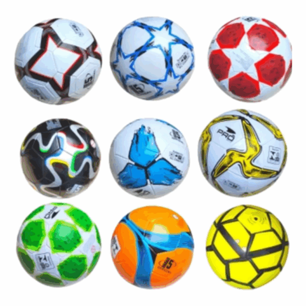 Kit 10 Bolas De Futebol Tamanho 5 Sintético Cores Variadas - Imagem 2