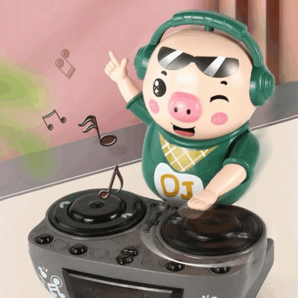 Brinquedo musical porquinho dj dançante com luzes, som e anda sozinho - Imagem 2