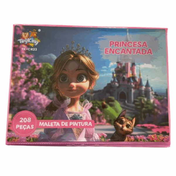 Maleta De Pintura Infantil Estojo Escolar Gigante 208 Peças - Imagem 2