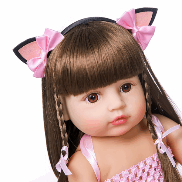 Boneca Bebê Reborn 100% Silicone Menina Original 55cm Coelho - Imagem 3