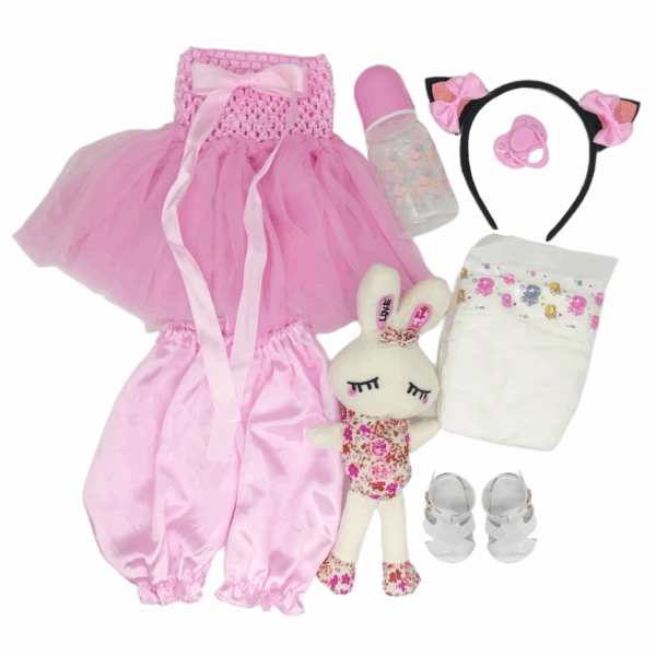 Boneca Bebê Reborn 100% Silicone Menina Original 55cm Coelho - Imagem 7