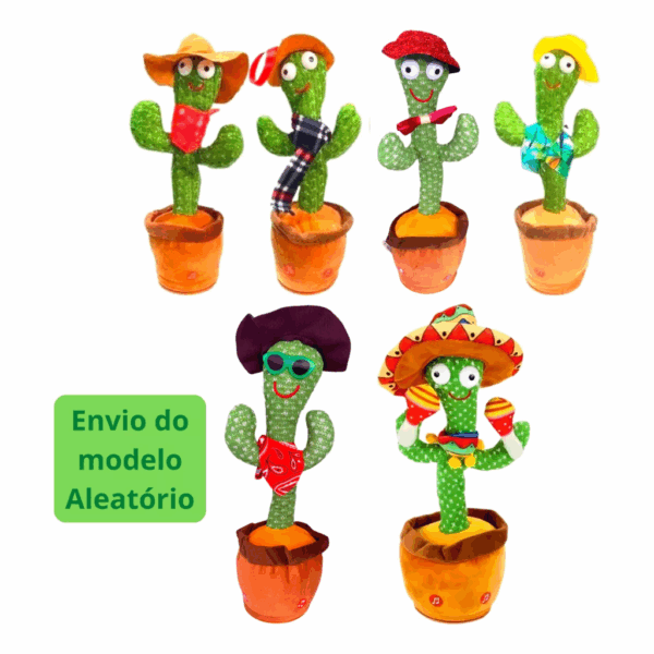 Cacto Falante Dançante 120 Músicas Voz Brinquedo Dança Fala - Imagem 4