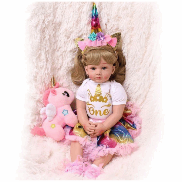 Boneca Bebê Reborn 100% Silicone Menina Original 55cm Coelho - Imagem 2