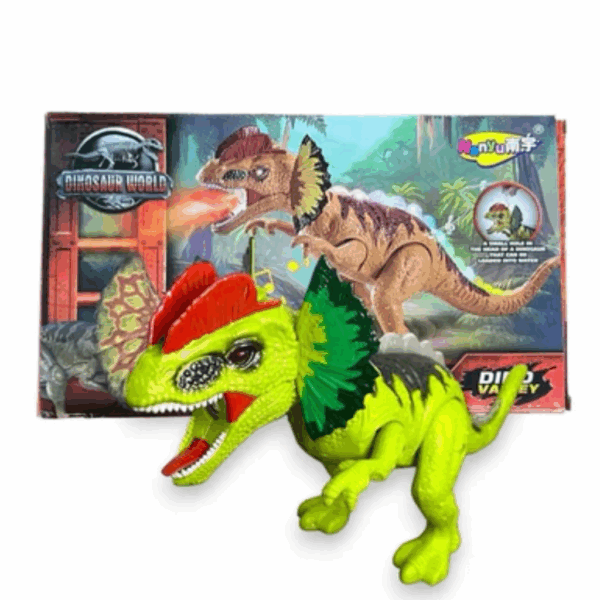 Dinossauro de brinquedo que anda e solta fumaça, acende luz e emite som - Imagem 2