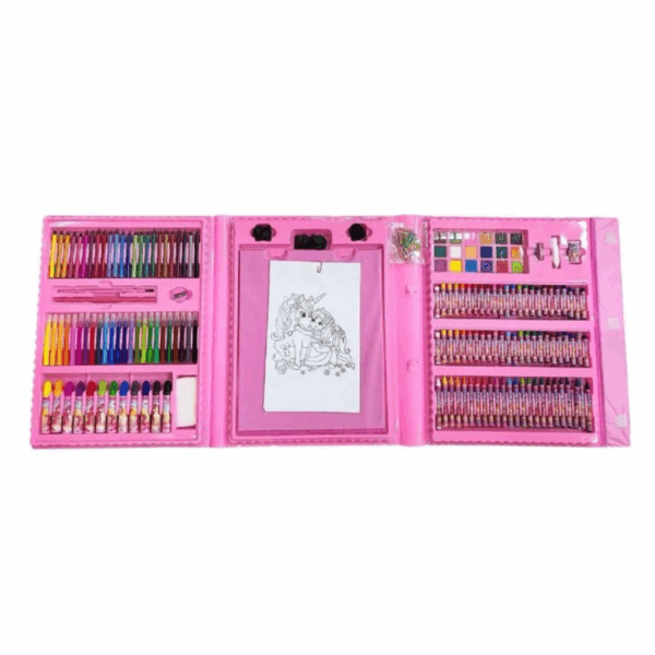 Unicolors kit pintura estudio colorir maleta escolar completo com 208 peças para colorir e criar/ menino e menina - Imagem 2