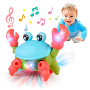 Brinquedo Caranguejo Fujão Musical Som Luz E Movimento Infantil Para Bebês