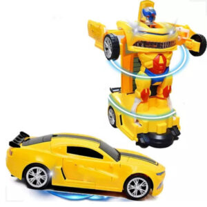Brinquedo Carrinho Transformer Camaro Amarelo Grande Bate e Volta Bumblebee