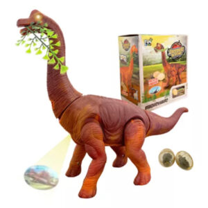 Dinossauro Grande Braquiossauro Som Luz Movimento Bota Ovos