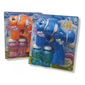 Kit 2 Arminha De Sabão Bolha Peixe Nemo Infantil C/ Som Cor Laranja e Azul