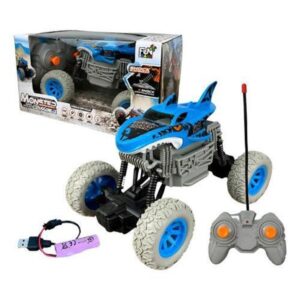Carrinho Controle Remoto Monster Tubarão 4x4 Recarregável Brinquedo Menino
