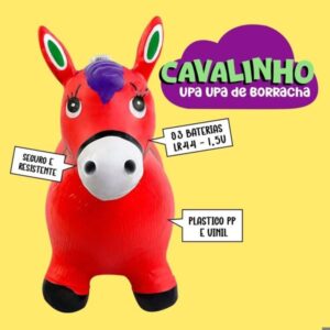 Cavalinho Upa Upa Musical Pula Pula do Gugu Brinquedo Infantil Com Luz e Som