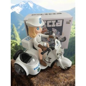 Boneca Policial Com Sons E Luzes - Brinquedo Infantil Menina (PILHAS INCLUSAS)